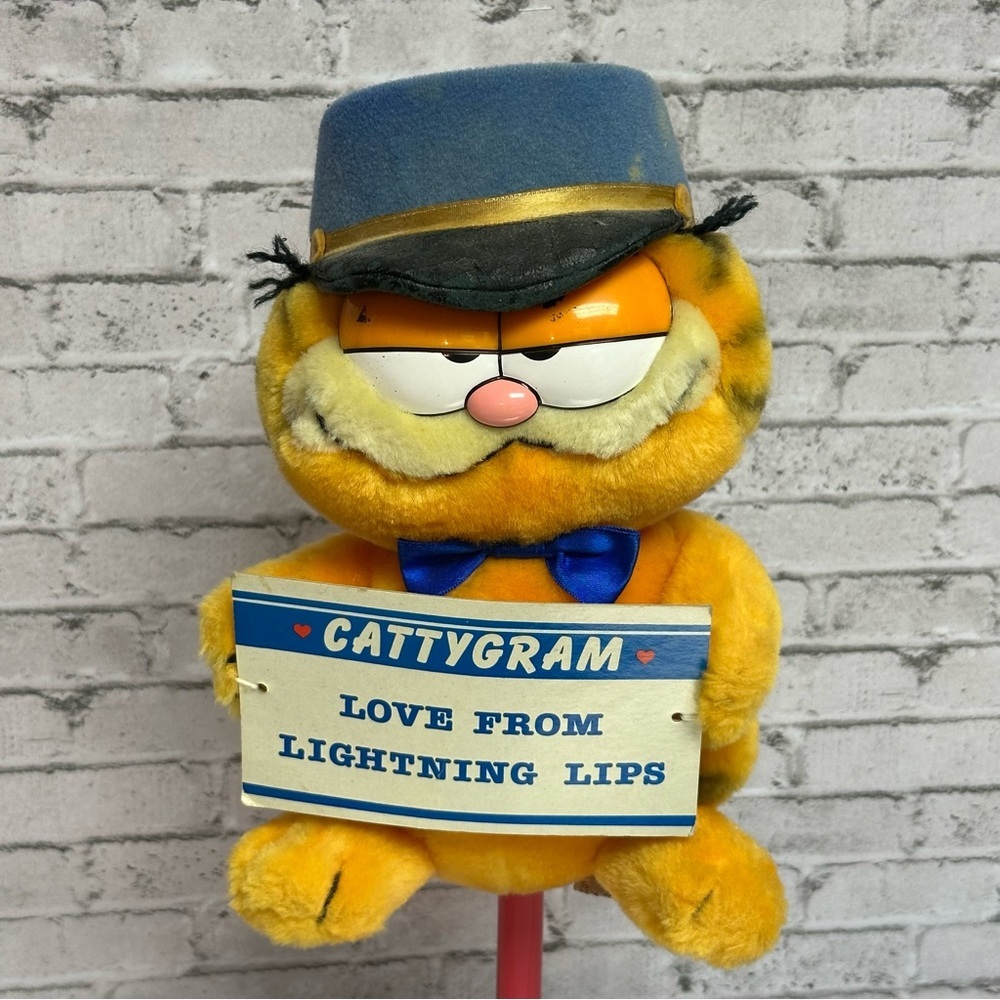 Vintage GARFIELD Plush CATTYGRAM Love From Lightning Lips Dakin 10in Tall Toy